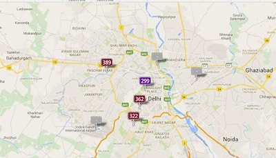 Air Pollution: Saturday's Real-time Air Quality Index Visual Map in Delhi