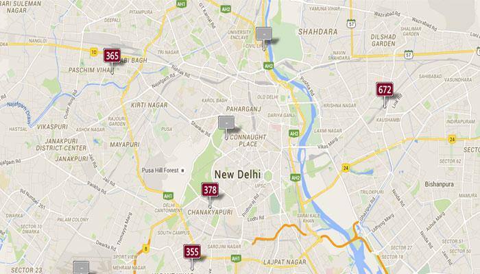 Air pollution: Monday's Real-Time Air Quality Index Visual Map in Delhi