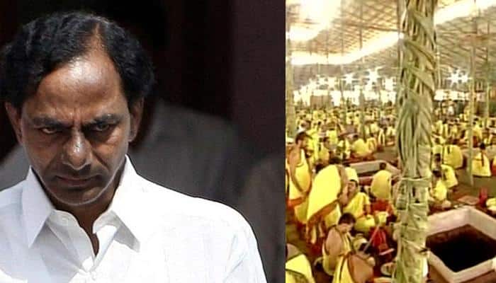 Telangana CM KCR spends Rs 7 crore on yagam, ignores drought-hit farmers&#039; plight