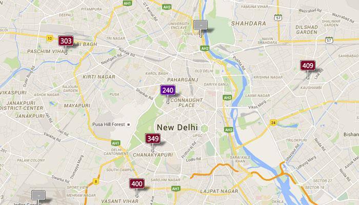 Pollution scare: Thursday's Real-time Air Quality Index Visual Map in Delhi