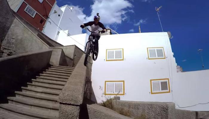 Watch: Jaw dropping &#039;cycling&#039; stunts of Danny MacAskill on rooftops of Gran Canaria