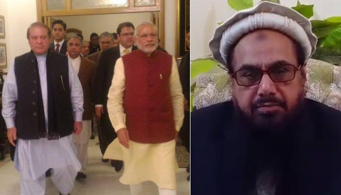 Pakistanis welcome Modi's Lahore stopover, but rattled Hafiz Saeed spews venom