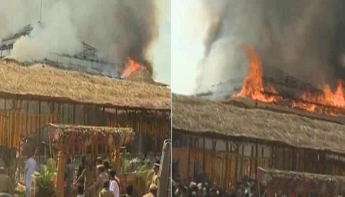 Fire breaks out at KCR's 7-crore 'Yagnam Pandal'