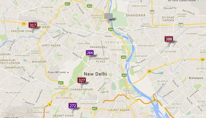 Rise in pollution: Tuesday&#039;s Real-time Air Quality Index Visual Map in Delhi