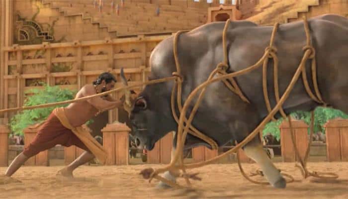 Incredible! Bhallaladeva’s amazing bull fight behind-the-scenes video – Watch
