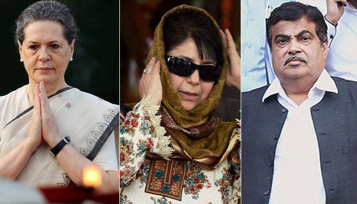 Sonia Gandhi, Nitin Gadkari meet Mehbooba Mufti in Srinagar; will PDP chief remain with BJP?