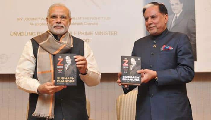 PM Narendra Modi launches Essel Group Chairman Dr Subhash Chandra&#039;s autobiography