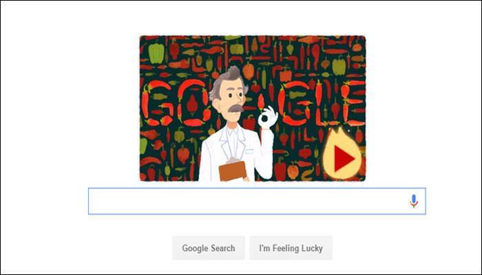Google pays 'hot' tribute to mark Wilbur Scoville's 151st birth anniversary!