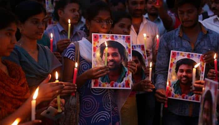 Why did Rohith Vemula strike off a paragraph in his suicide letter?