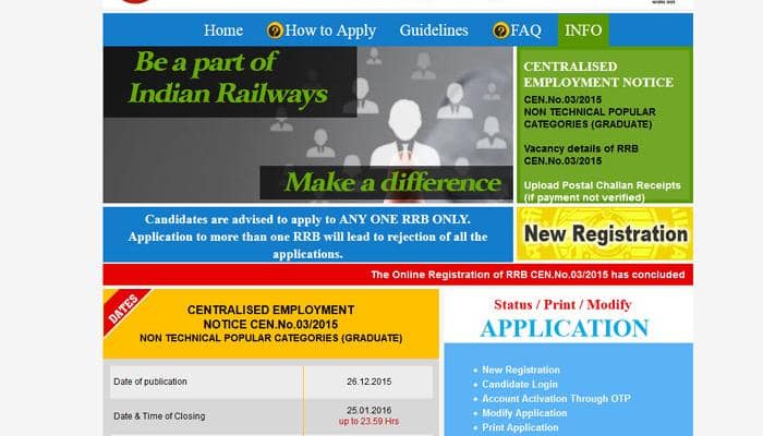 18,252 railway vacancies: Online registration concludes, exam likely in March