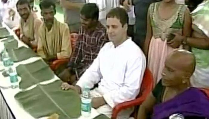 Rahul Gandhi marks 10 years of MNREGA at Bandlappali village in AP