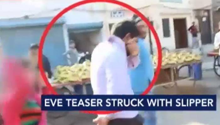 Woman in Patiala  attacks harasser with slipper, drags him to police station – Watch video  