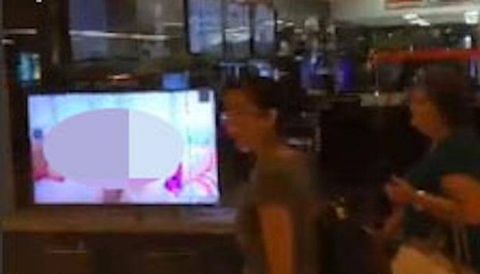 Porn accidentally screened in TV store's window display - Viral Video