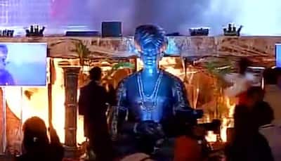 Viral video: Moment when fire erupted on stage at 'Make In India Week' event in Mumbai
