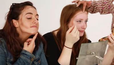 Women learn how to do makeup for the first time - Watch 