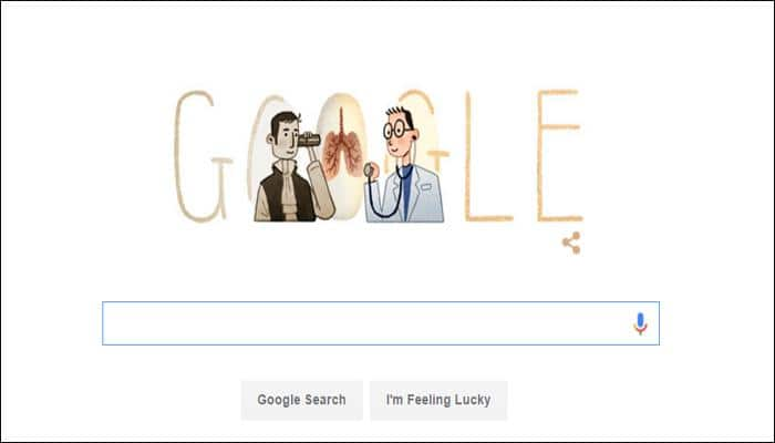 Google pays a “doodle” tribute to stethoscope inventor René Laennec on his 235th birth anniversary!