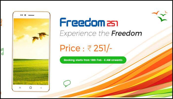 Freedom 251: Booking of India's cheapest smartphone begins