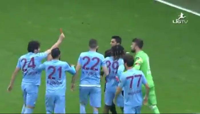 VIDEO: Tables turned! Footballer sent off for showing referee red card