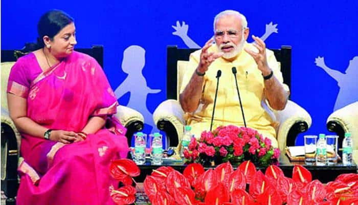 PM Narendra Modi​ tweets Smriti Irani&#039;s speech in Parliament, says &#039;Satyamev Jayate&#039;