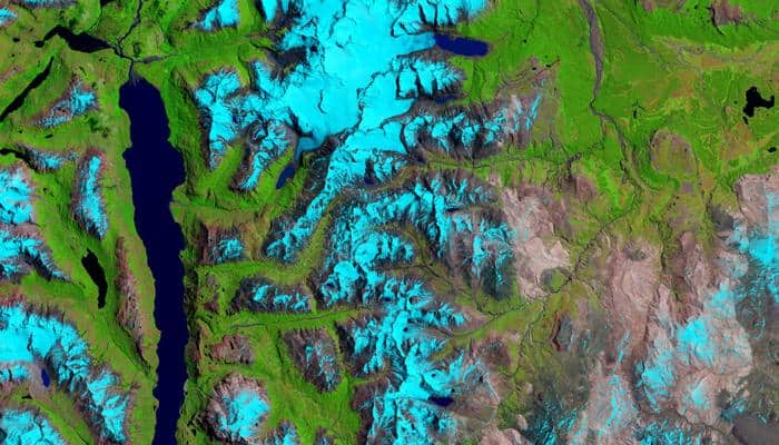 See pic - Patagonia's shrinking ice fields seen from space!