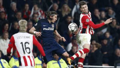 Champions League: Ten-man PSV Eindhoven hold on for Atletico Madrid stalemate
