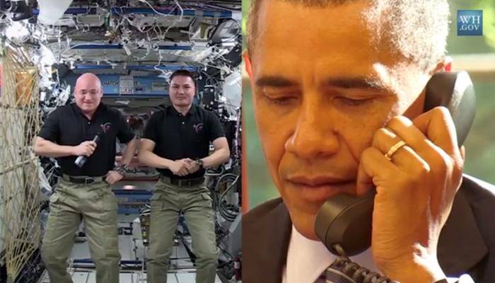 NASA astronaut Scott Kelly welcomed back to Earth by US President Barack Obama!
