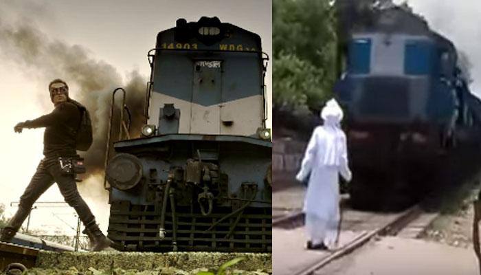 Remember that thrilling train scene from 'KICK'? Even Salman Khan won't believe this old man's stunt! - Watch