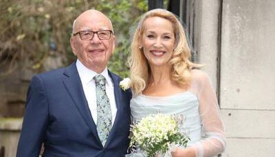 Newly-weds Rupert Murdoch and Jerry Hall blessed in London church