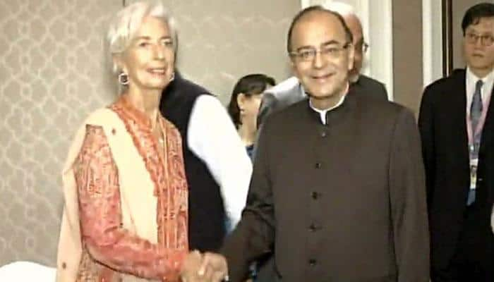 Finance Minister Arun Jaitley meets IMF chief Christine Lagarde