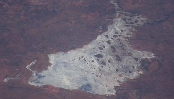 See pic: Tim Peake shares stunning view of dry lake bed in Australia from Space!