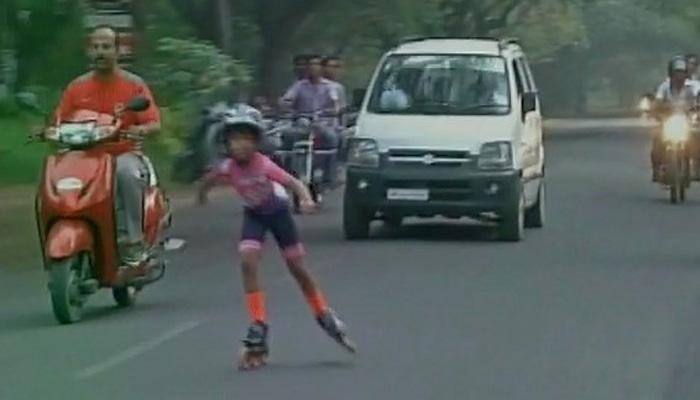 Six-year-old girl hailing from Coimbatore sets new record in skating