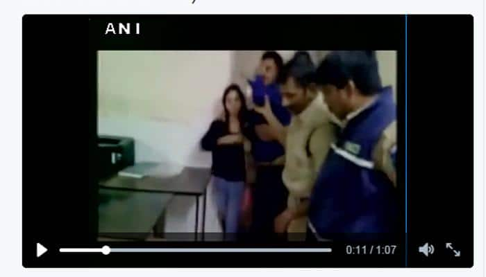 Watch: Girl creates ruckus at police station to save her drunk friends in Hyderabad