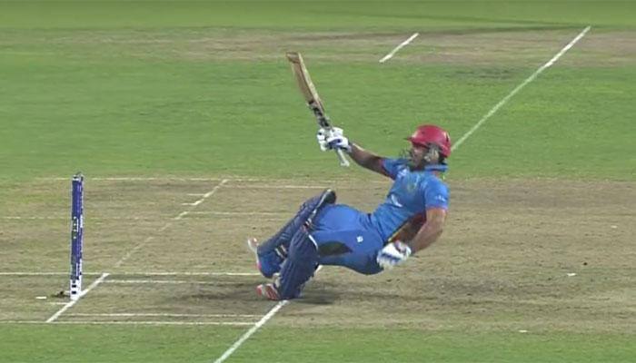 MUST WATCH VIDEO: Afghanistan's Samiullah Shinwari's incredible reverse switch slip shot