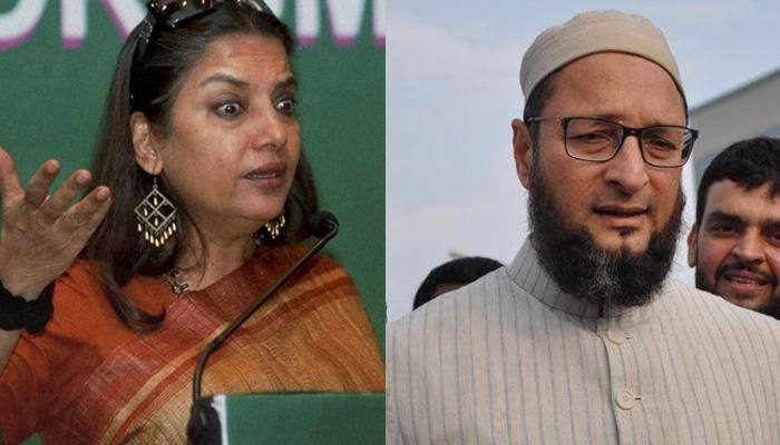 “Would you be OK saying Bharat ammi ki jai?" Shabana Azmi to Asaduddin ​Owaisi