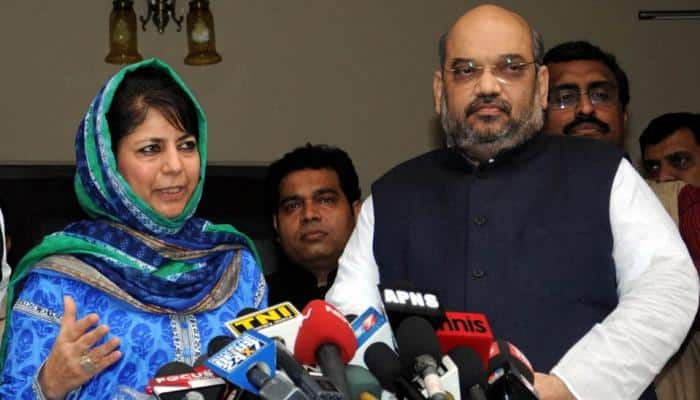 PDP, BJP to meet J&amp;K Guv jointly on Saturday to stake claim to form government