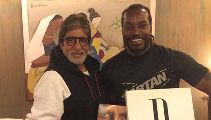 Amitabh Bachchan attempts to &#039;fix&#039; Chris Gayle ahead of India-West Indies World Twenty20 semi-final