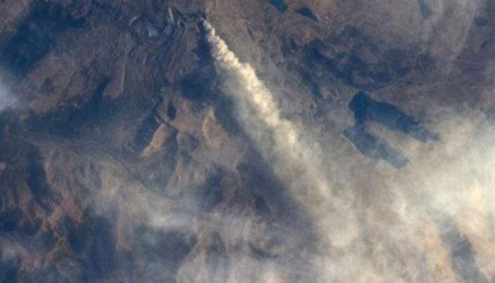 See pic: Copahue volcano eruption as seen from space!