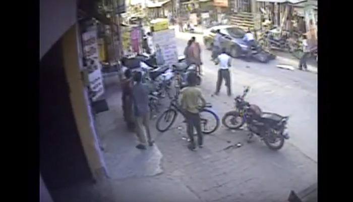 SHOCKING! Man dragged half-a-km after being hit by car in Gurgaon – Watch