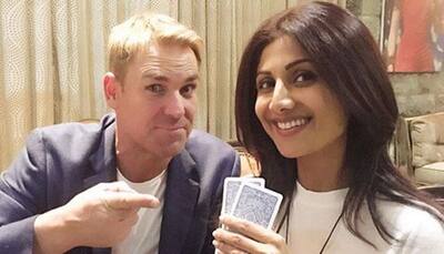 PHOTOS: Spin king Shane Warne turns 'poker guru' for Bollywood beauty Shilpa Shetty