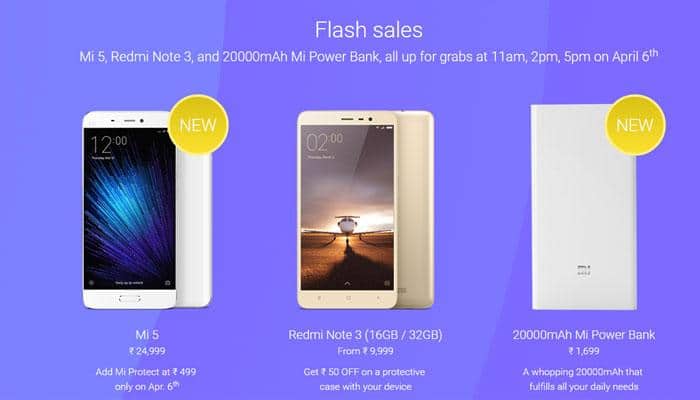 Xiaomi Mi Festival on April 6: Mi 5, Redmi Note 3, Mi Power Bank on top deals