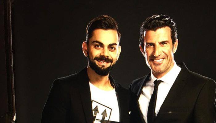 PHOTO: When Virat Kohli met football idol and legend Luis Figo