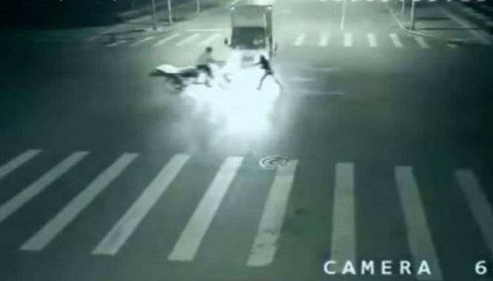 Caught on camera: Angel saves man from near death! Could it be real? 