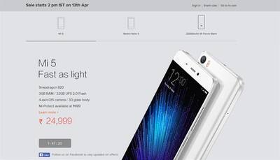 Xiaomi Mi 5 second India flash sale to begin shortly 