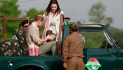 British royal couple on a safari to Kaziranga National Park