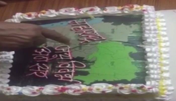 Srihari Aney cuts cake with Maharashtra map, creates controversy  - Watch