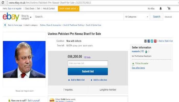 'Useless Pakistani PM Nawaz Sharif for sale' on eBay: Who posted the ad; why did he do it - REVEALED