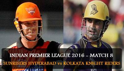 Indian Premier League 2016, Match 8: SunRisers Hyderabad vs Kolkata Knight Riders – As it happened...