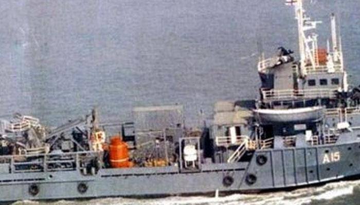 Cylinder blast reported in Naval ship, 3 sailors injured