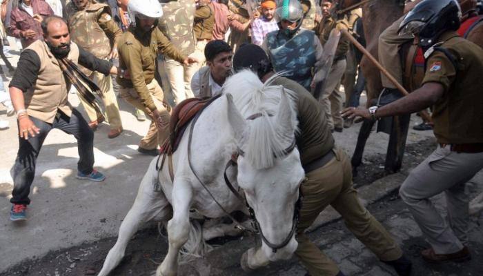 RIP Shaktiman: Video of incident that led to the brave police horse's death - WATCH