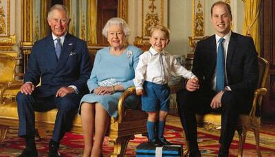 Prince George poses for his first Royal Mail stamp to mark Queen Elizabeth's 90th birthday, steals limelight